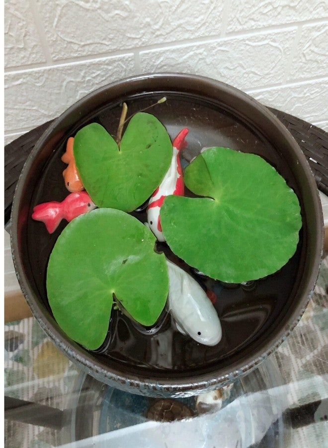 JINYEAH Ceramic Koi Fish Pond Decor 2Pcs Fake Fish Floating Aquarium Decor Floating Koi Fish Decor Fake Swimming Fish for Birdbath Pond Fountain Fake Aquarium Decor Tea Pet - Image 4